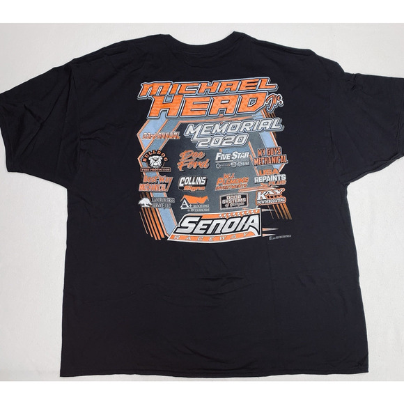 3XL Michael Head Jr Graphic Print Dirt Track Racing Tee T-Shirt New without Tag - Picture 7 of 11